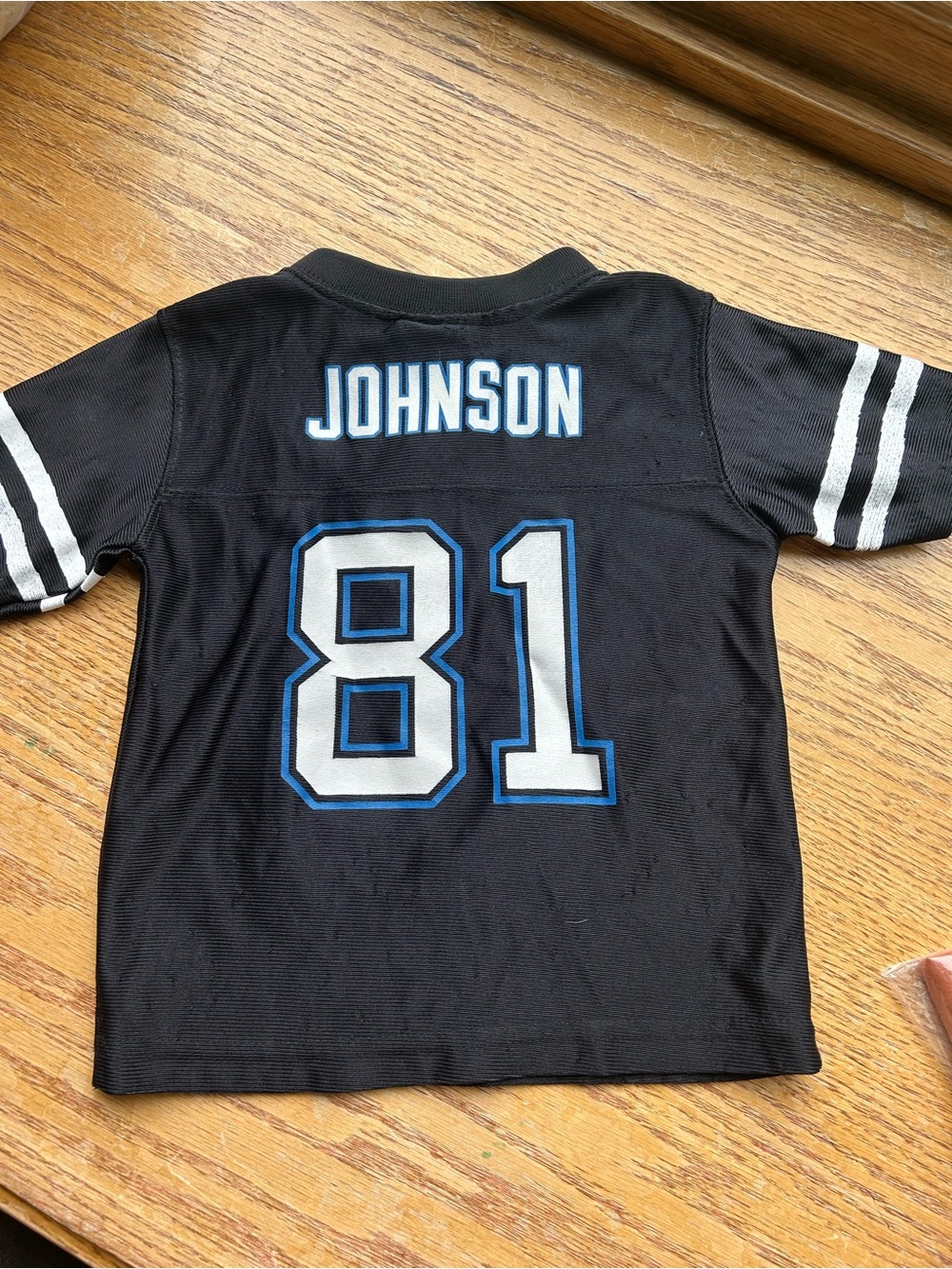 Vintage Toddler Black Calvin Johnson 81' Football Jersey Top Sz 2T Football NFL